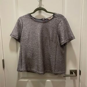 Rebecca Taylor Silver Gray Top Size 12